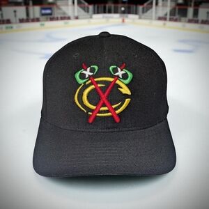 Vtg Chicago Blackhawks New Era Snapback Hat